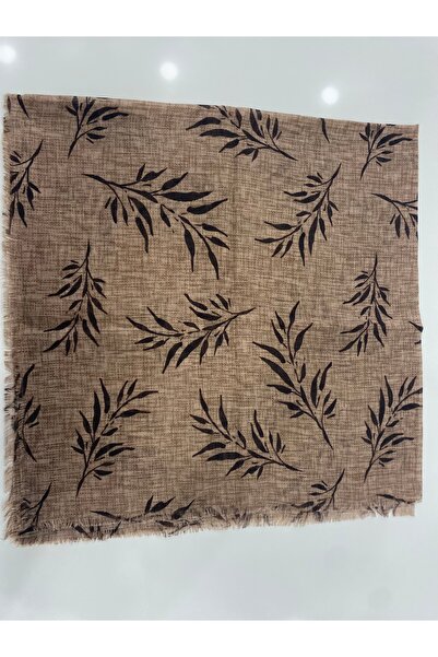 Bohemian Dark Brown Organic Cotton Olive Dali Patterned Scarf