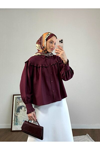 NovaCase Women's Skirt Top Ruffled Hijab Short Shirt