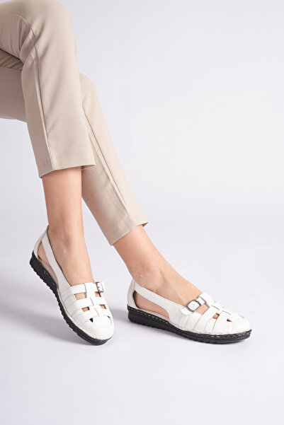 AYAKKABİSEPETİ Genuine Leather Orthopedic Women's Sandals