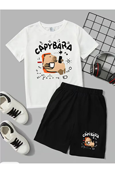 Cevval Set tricou și pantaloni scurți pentru copii (2 piese)