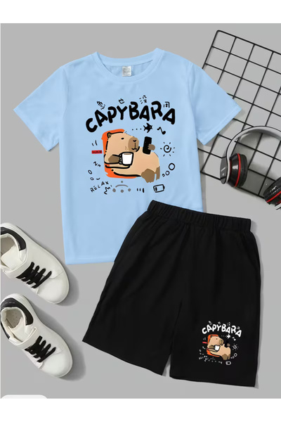 Cevval Σετ παιδικό μπλουζάκι και σορτς τσέπης