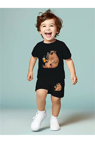 Cevval Σετ παιδικό μπλουζάκι και σορτς τσέπης