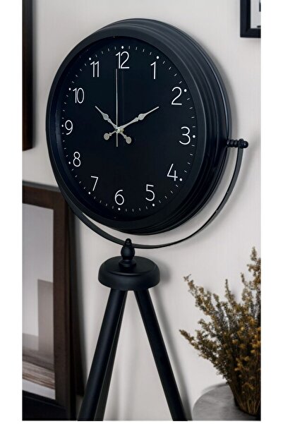Lunaev ساعة بقاعدة ثلاثية سوداء بسيطة