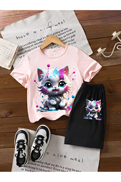 Cevval Set tricou și pantaloni scurți pentru copii (2 piese)