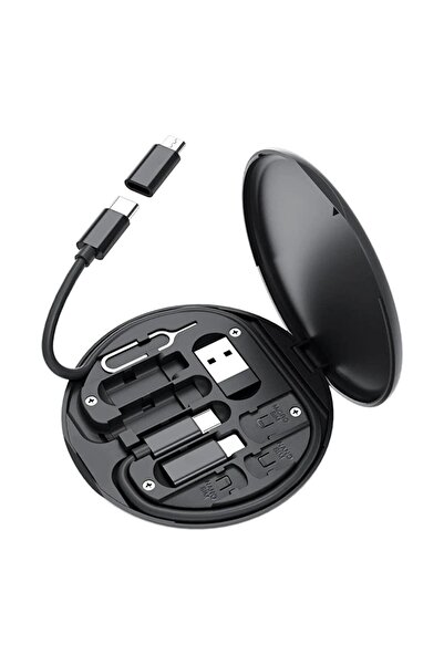 Leyaton BUFFER® 60w Destekli Kablo Kutusu Seyahat Kablo Seti 5'i 1 arada USB ...