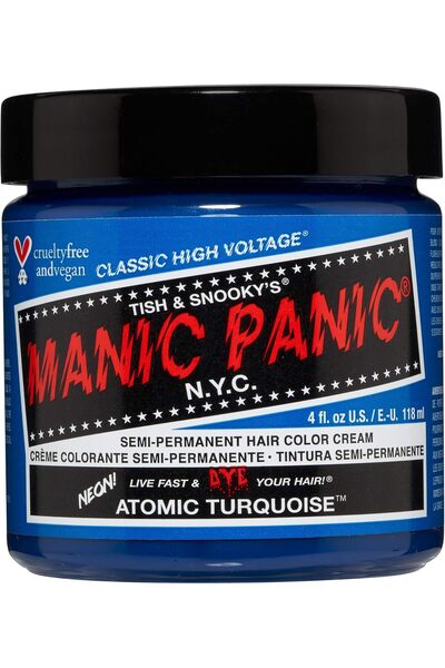 Manic Panic كريم صبغة شعر شبه دائم، لون فيروزي ذري، 4 أونصة