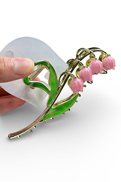 SHEKER HOME Μίνι μεταλλική αγκράφα τουλίπας για νεαρά κορίτσια & γυναίκες, ροζ –