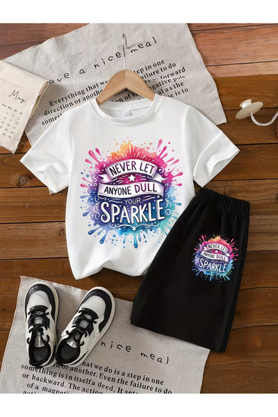 Cevval Σετ παιδικό μπλουζάκι και σορτς τσέπης