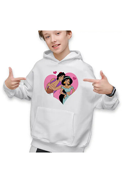 OEM Hanorac Copii Baieti Aladdin Jasmine Valentines Day Love Dragobete Cuplu