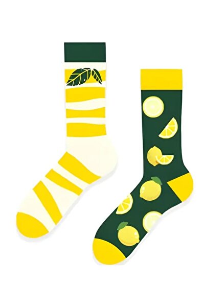 Zumiya Lemon and Leaf Patterned Gift Colorful Socks