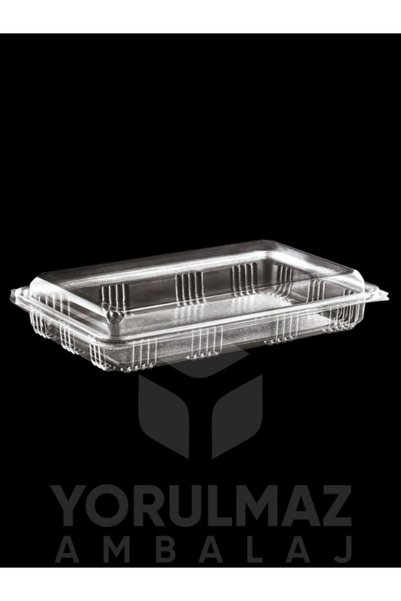 yorulmaz ambalaj 24 Adet 500 Gr Plastik Baklava Kabı – Kapaklı, Sızdırmaz, Ku...
