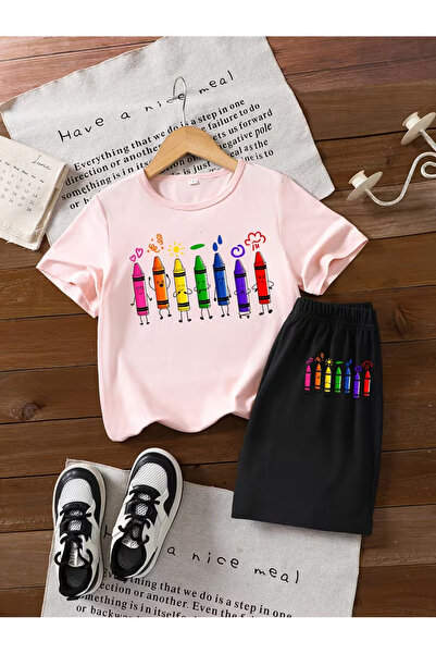 Cevval Set tricou și pantaloni scurți pentru copii (2 piese)