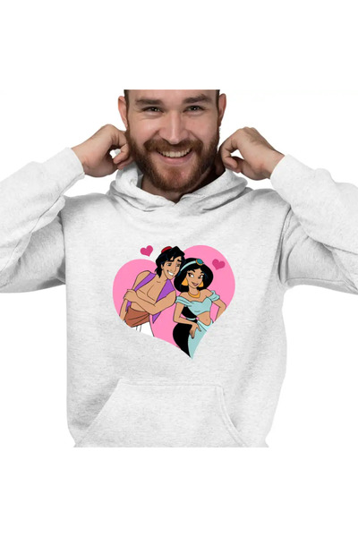 OEM Men's Hoodie Aladdin Jasmine Valentines Day Love Couple Love