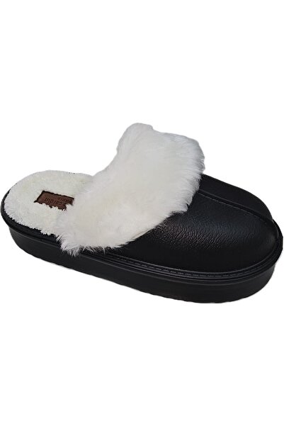Pierre Cardin 55332 Plush Leather and Fur Slippers
