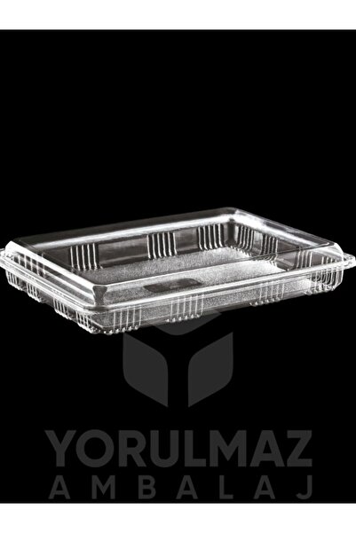 yorulmaz ambalaj 24 Adet 1000 Gr Plastik Baklava Kabı – Kapaklı, Sızdırmaz, K...