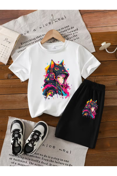 Cevval Σετ παιδικό μπλουζάκι και σορτς τσέπης