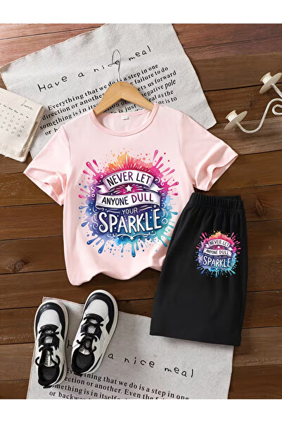 Cevval Set tricou și pantaloni scurți pentru copii (2 piese)