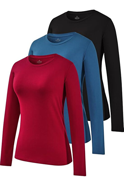 OEM Sports sweatshirts, long sleeve, body-hugging, black/blue/red, M, set of ...
