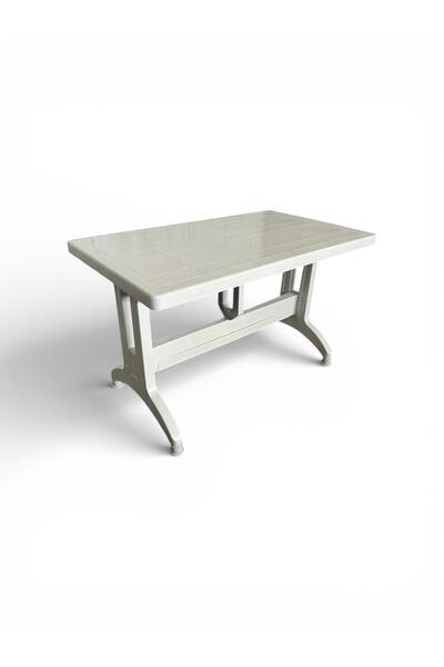 nar sokağı 70x120 Plastik Katlanır Bahçe Balkon Masası Kırık Beyaz