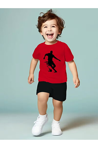 Cevval طقم تي شيرت وشورت جيب للأطفال