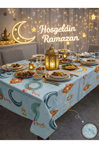Soft Kare Vodootporan stolnjak za ramazan – otporan na mrlje, lako se briše i...