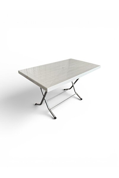 nar sokağı 70x120 Metal Ayaklı Plastik Katlanır Bahçe Balkon Masası