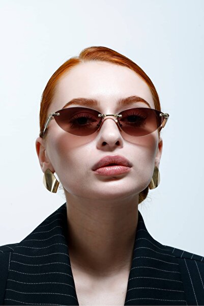 MOONMEE Casar - Unisex Sunglasses Gold / Brown Uv400 Protected