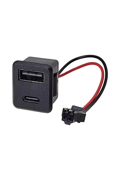 INTERKOM IC-266T-4 Pano Tip Kare Type-C + USB Şarj Soketi