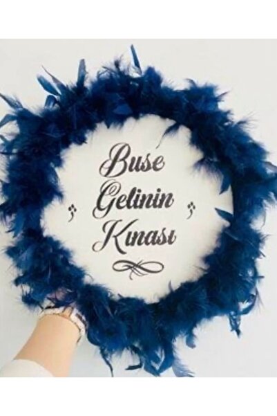 Rüyam Gelin Kınası - Kişiye Özel Renkli Tüylü Tef - İsimli&Tarihli Kına Geces...