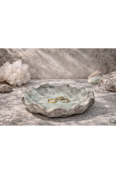 ROSEALYAM El Yapımı Seramik Deniz Kabuğu Takı Tabağı – Yüzük & Küpe Düzenleyici