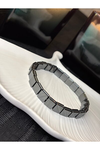 Moonstone Accessories Hematit Doğal Taş Füme Bileklik | Erkek | Metabolizma, ...