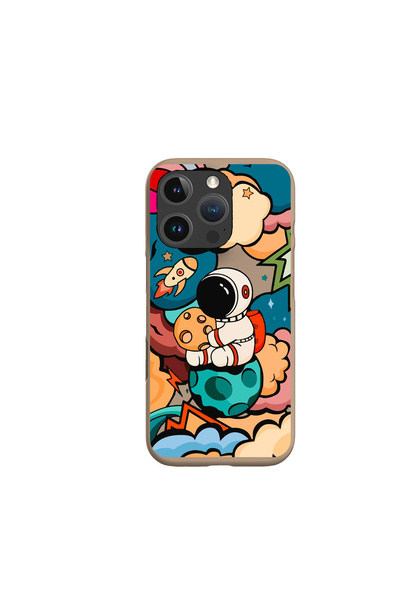 KaffCase iPhone 16 Pro Compatible Astronaut 3 Design Printed Launch Phone Case