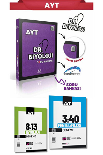 Oksijen Yayınları 2026 DR.BİYOLOJİ AYT SORU BANKASI ve 2 Fasikül Deneme