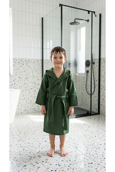 Vintero Home 100% Cotton Muslin Hooded Children's Bathrobe