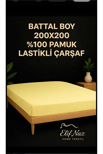 Elifnaz home tekstil Battal Boy 100% Cotton Fitted Bed Sheet