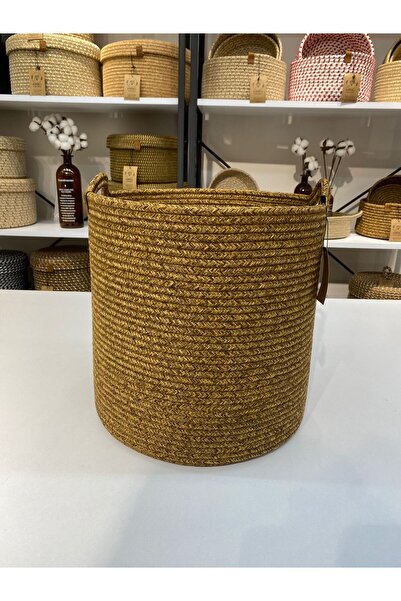 ESPERA HOME DESİGN 35x35 cm Kulplu Oyuncak Sepeti, Battaniye Sepeti, Organize...