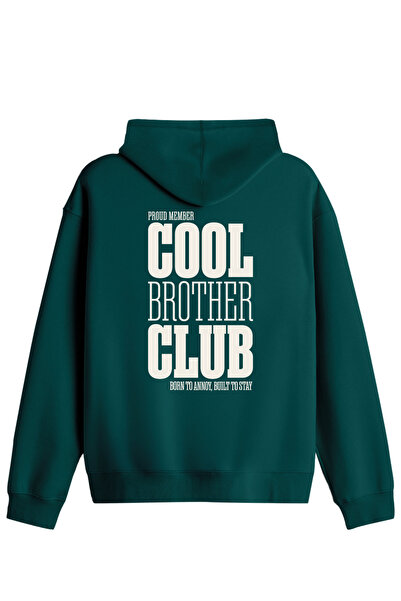 BetterThanCo Cool Brother Club Printed Unisex Hooded Collar Hoodie