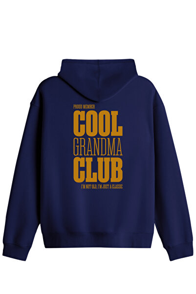 BetterThanCo هودي بقلنسوة مطبوع عليه Cool Grandma Club للجنسين