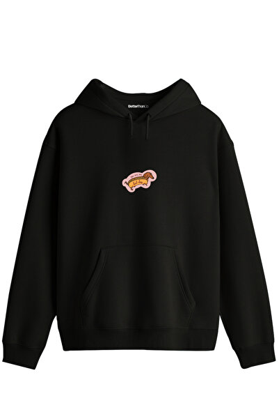 BetterThanCo هودي بطبعة هوت دوج للجنسين مع ياقة مزودة بغطاء للرأس