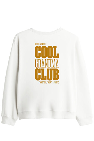 BetterThanCo Суичър с принт „Cool Grandma Club“ за колоездене
