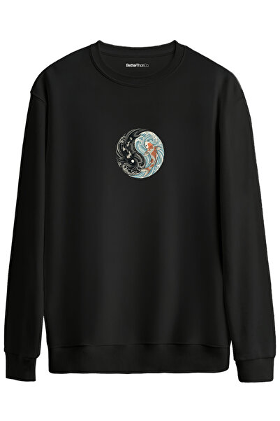 BetterThanCo Balance Printed Crew Neck Oversize Sweatshirt