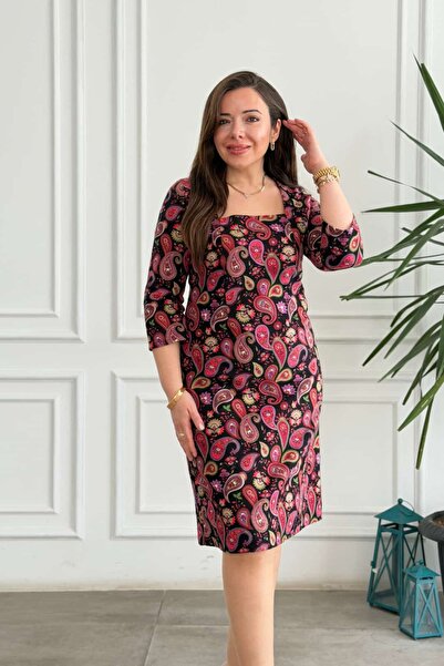 yb yağmur butik Rochie din flanelă cu guler pătrat