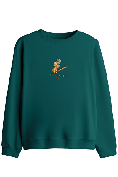 BetterThanCo Τέλειο! Φούτερ με στάμπα και λαιμόκοψη ποδηλάτου