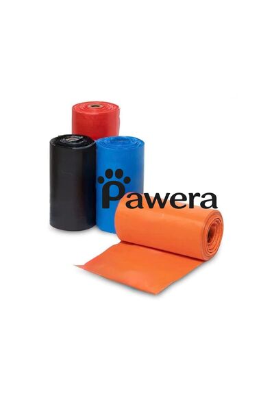 Pawera Köpek Dışkı Poşeti 60 Adet Koku Geçirmez | 4 Rulo | Evcil Hayvan Tuval...