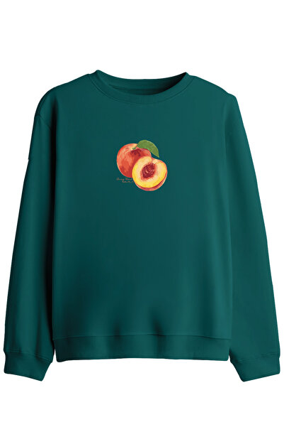 BetterThanCo Hanorac cu imprimeu piersică și guler tip bicicletă