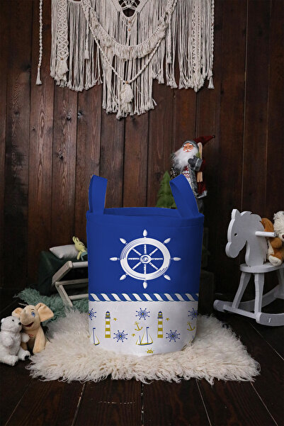 BelezaHome سلة ألعاب لغرفة الأطفال والرضع، منظم ألعاب قماشي قابل للطي بنمط بح...