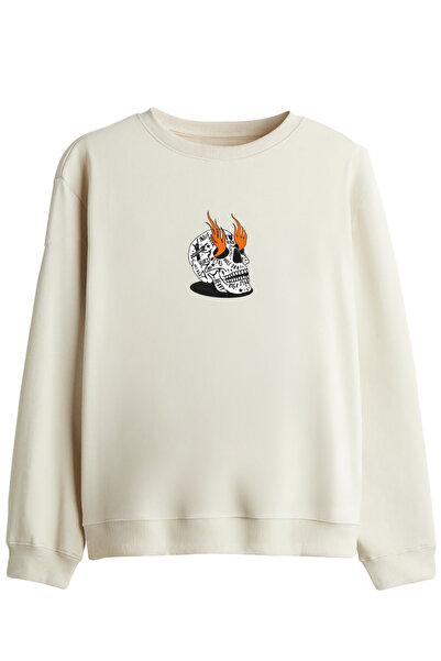 BetterThanCo Hanorac cu imprimeu Rock Star, cu guler tip crewneck