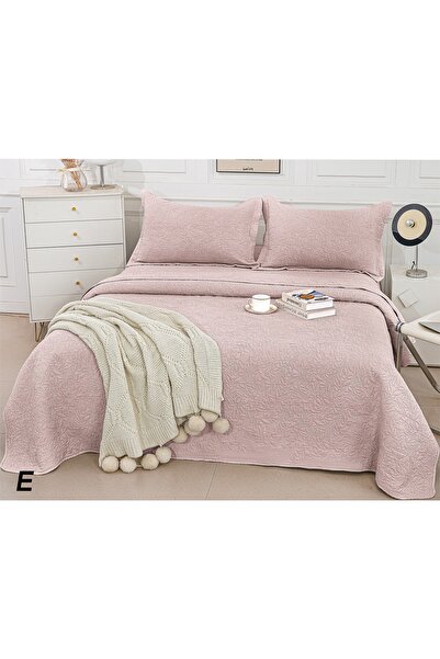 Truva Home Quilted Cotton and Satin Bedspread - 3-Piece Set with Pillowcases,...