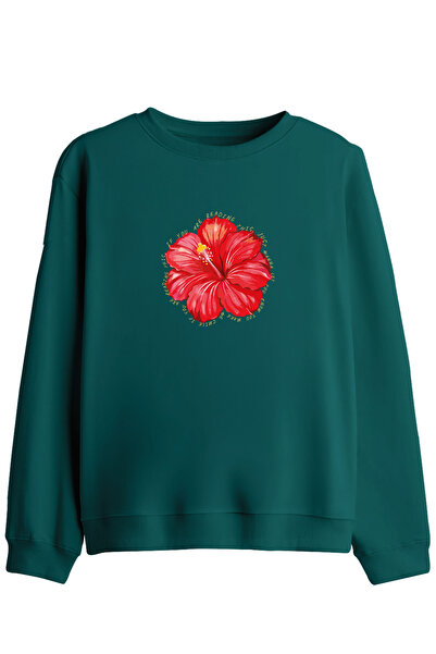 BetterThanCo Garden Whisper Printed Crew Neck Sweatshirt