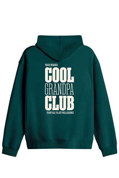 BetterThanCo Cool Grandpa Club Printed Unisex Hooded Collar Hoodie